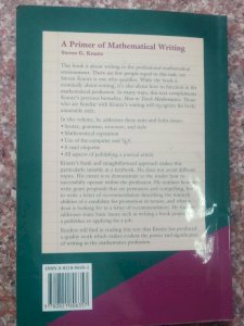 A Primer of Mathematical Writing