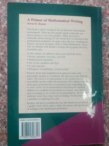 A Primer of Mathematical Writing