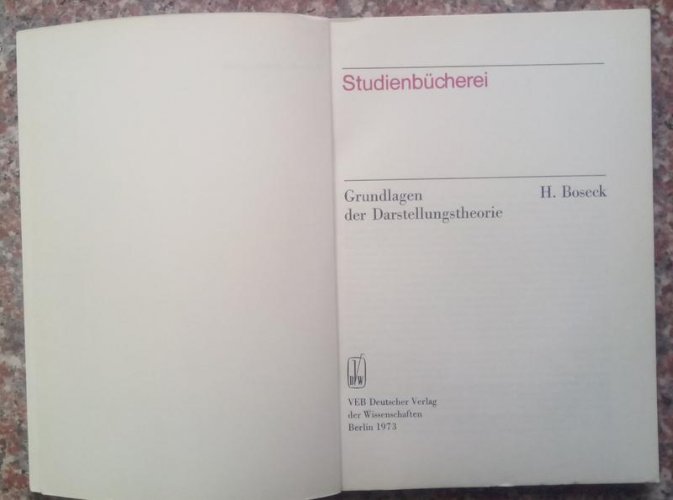 Grundlagen der Darstellungstheorie