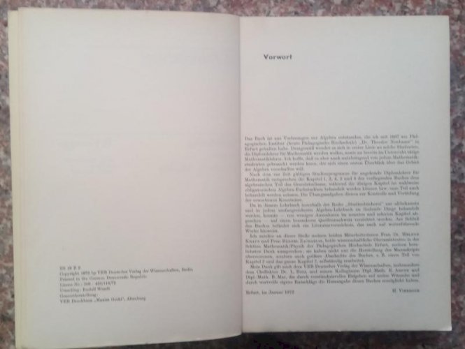 Einf?hrung in die klassische Algebra